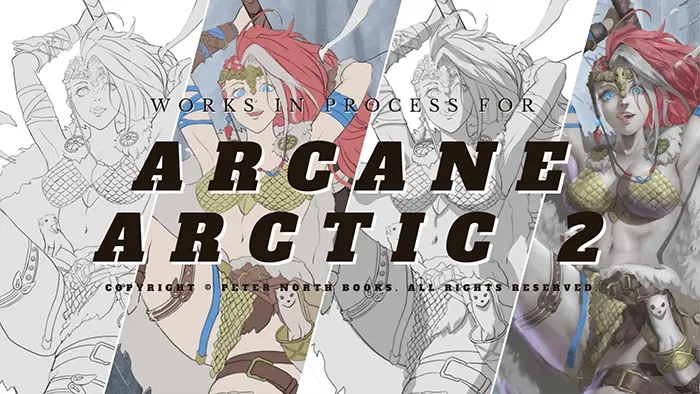 維真電繪筆記註冊學員專屬：秩維（Weichang）老師商業作品《Arcane Arctic Book 2》戰士 Molly O'Brian 縮時攝影。示範厚塗完稿與體積感建立流程。